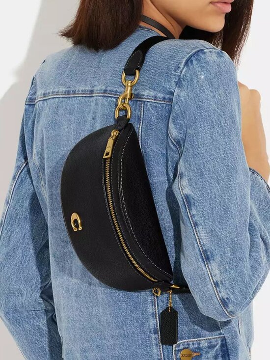Coach Handbags - Coach Bethany Belt Bag Black Leather